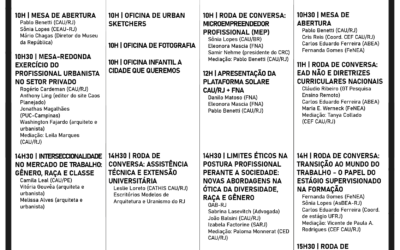 CAU/RJ realiza Semana de Arquitetura e Urbanismo de 8 a 11 de novembro